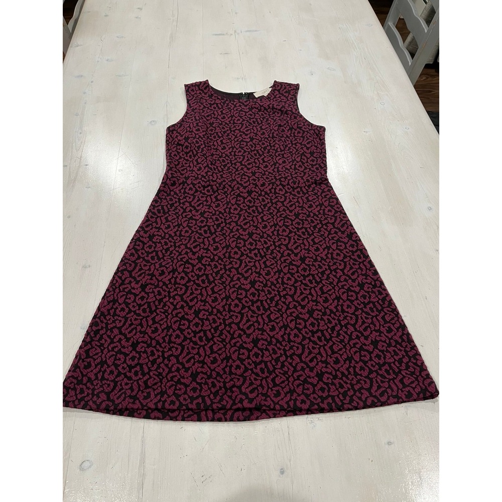 Loft size 6 animal‎ print sleeveless dress